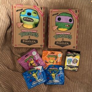 Teenage Mutant Ninja Turtles Fuggler Plush , Cards, building block Sets w/ bonus